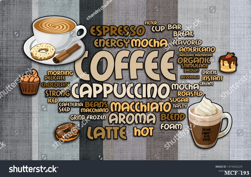 Tranh dán tường quán cà phê MCF-193